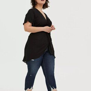 TORRID Twist Front Hi-Low Blouse